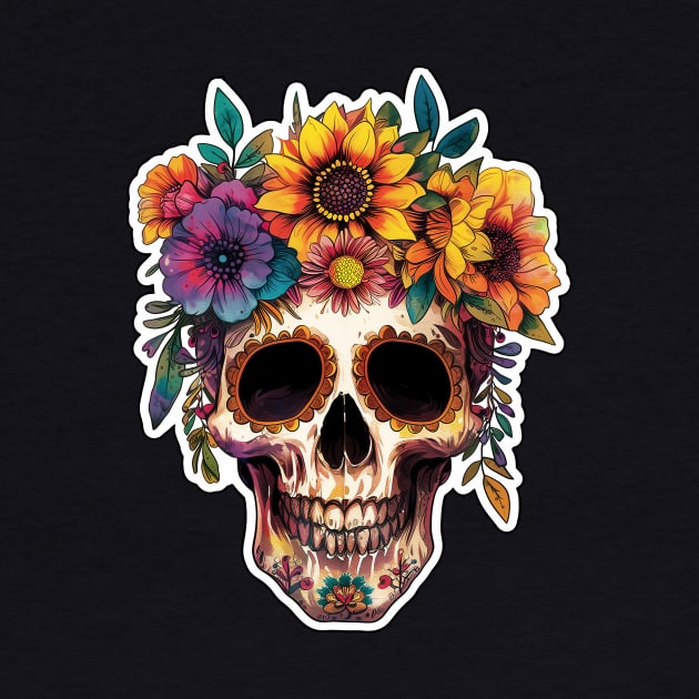 Flower Skull by JunkyDotCom